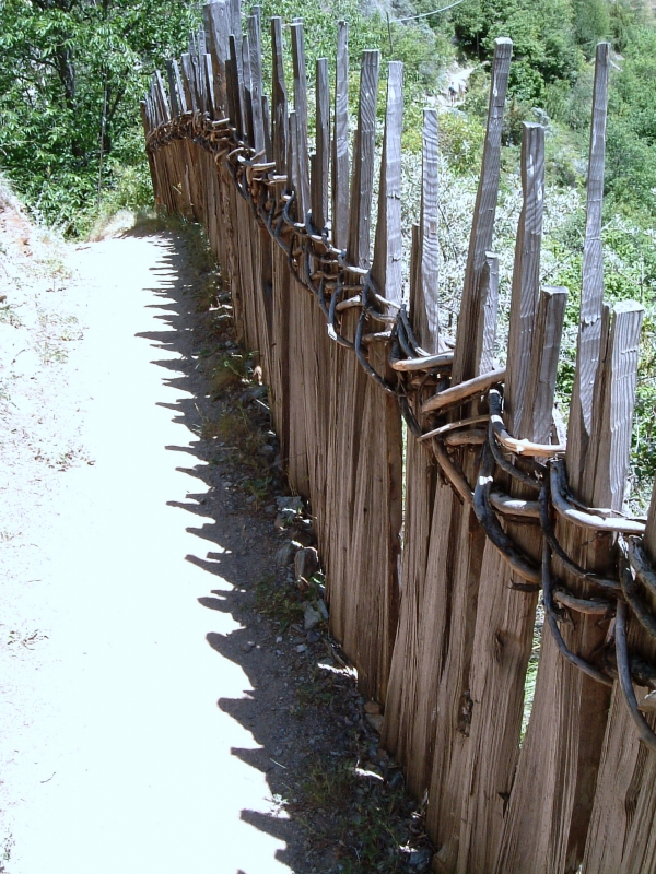 Vesszővel csomózott kerítés