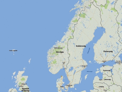 Åndalsnes helye Norvégia térképén